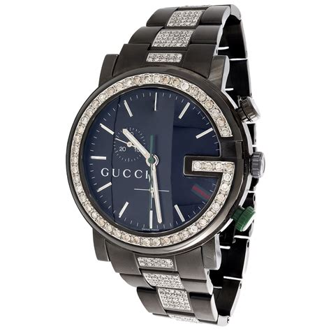 gucci diamond mens chronograph